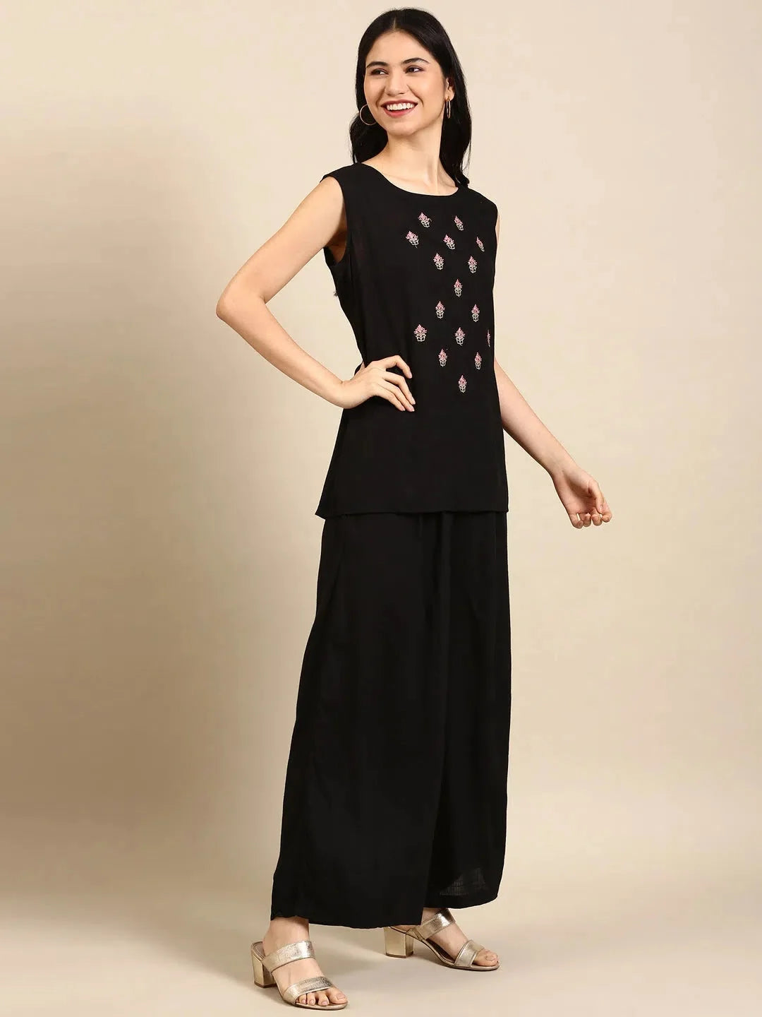 Beige Printed Kurta Set | Women's Cotton Indian Kurta Sets