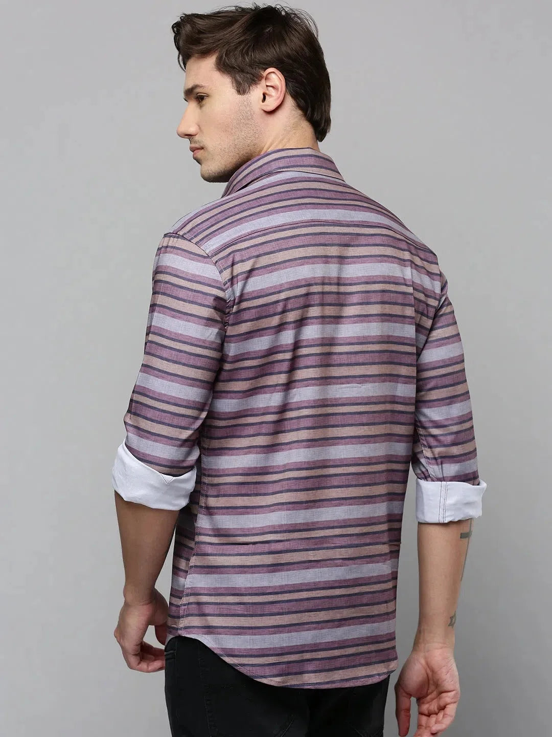 Striped Cotton Mens Shirt - Casual Style for Every Day