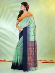 Peach Bengali Style Mulmul Cotton Soft Saree-MA62MCT33750035