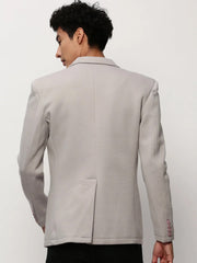 Men Grey Solid Casual Blazers-AR-55-Grey