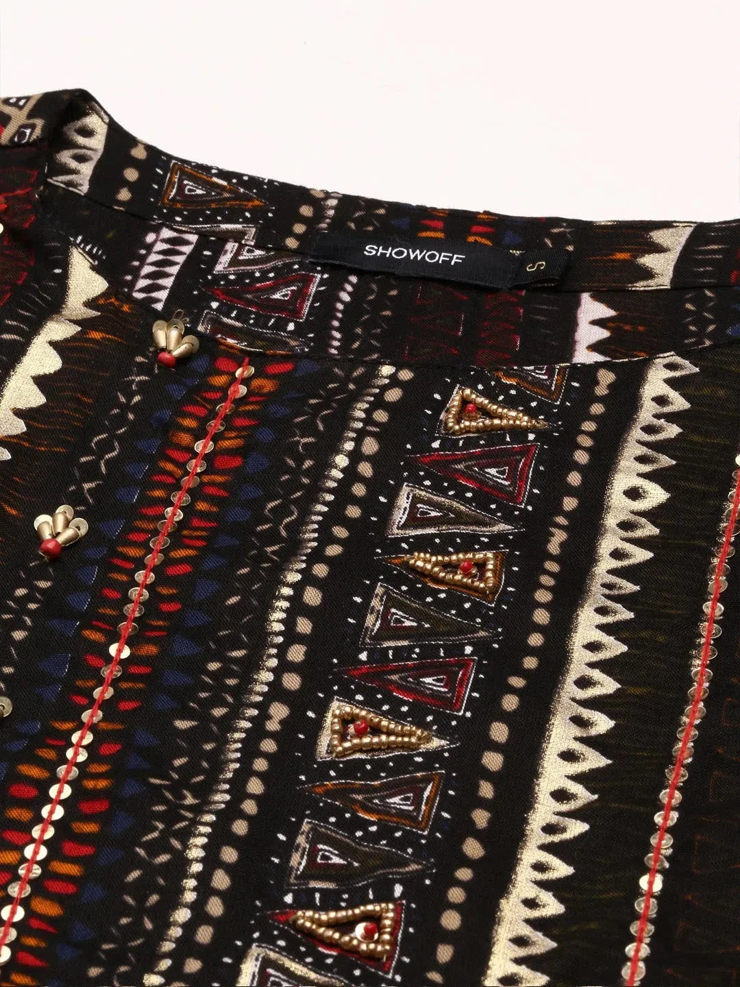 Black Embellished Anarkali Kurta | Cotton Anarkali Suit Set