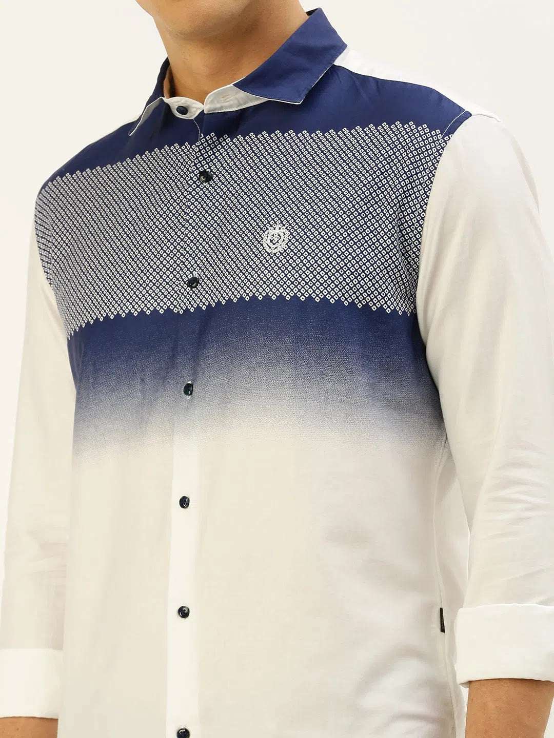 Premium White Printed Mens Shirt - Casual Cotton Shirt | DesiQlo