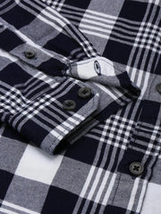 Men Navy Checked Casual Shirt-DALTONCHECKS-4101-Navyblue