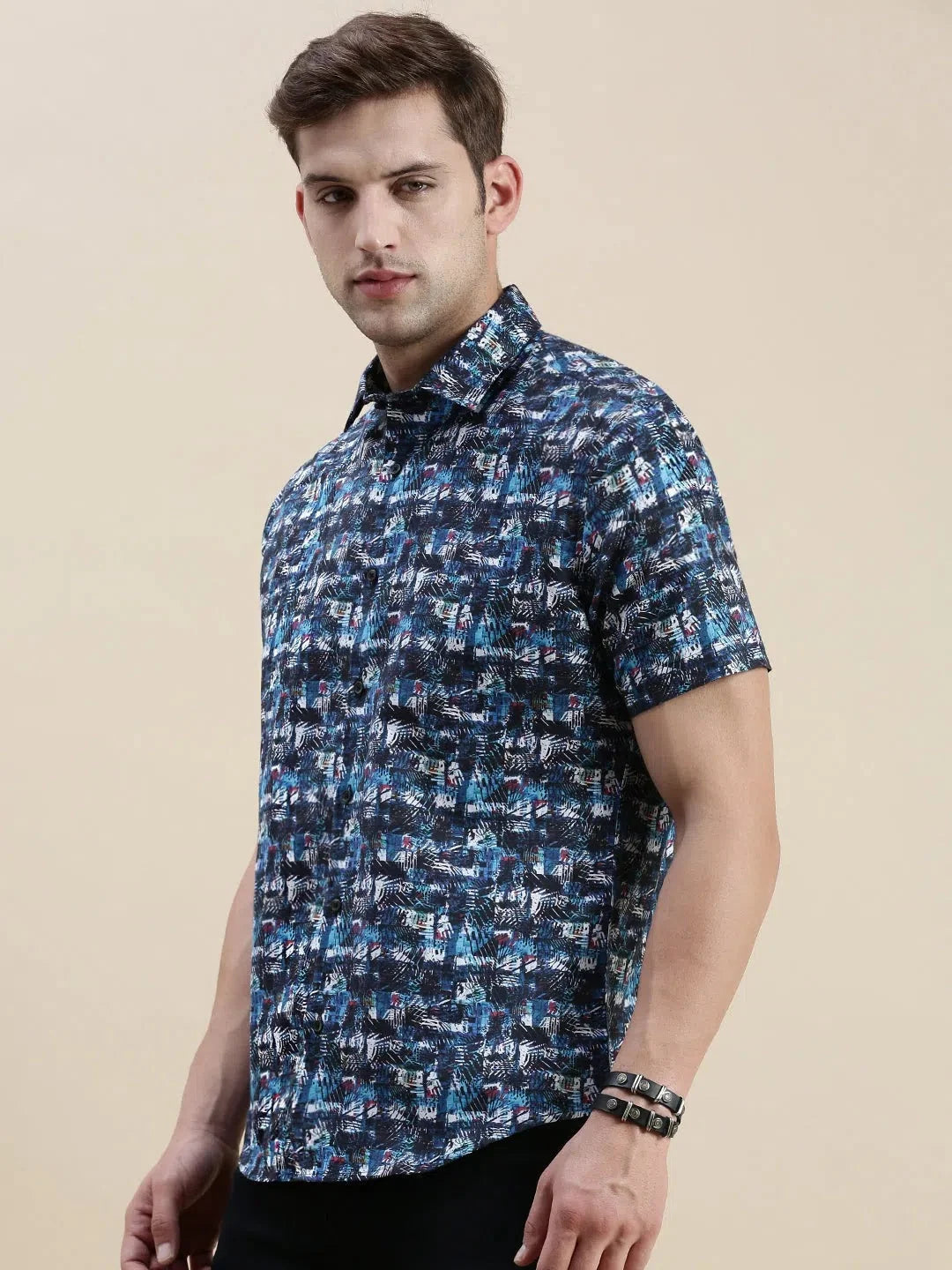 Mens Printed Shirt - Multi Graphics Cotton Shirt | DesiQlo