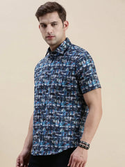 Men Multi Graphics Casual Shirt-GALAXY-1657-Multi