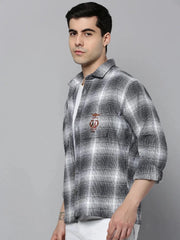 Men Black Checked Casual Shirt-RUGGEDCHECKS-4169-Black