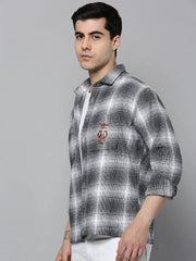 Men Black Checked Casual Shirt-RUGGEDCHECKS-4169-Black