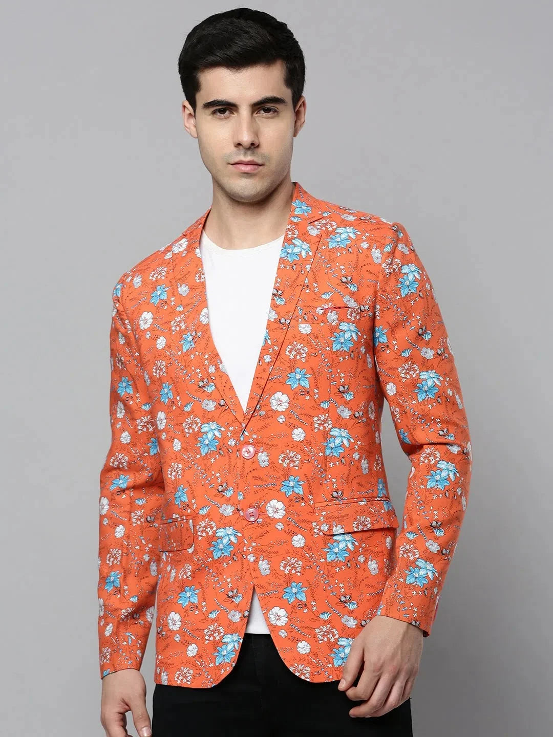 Coral Printed Blazer - Bold Men's Fashion Collection