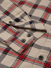 Men Beige Checked Casual Shirt-DALTONCHECKS-4090-Beige