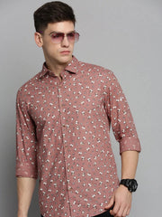 Men Purple Printed Casual Shirt-BENTONPRINT-4035-Mauve