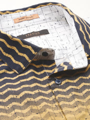 Men White Printed Casual Shirt-QUINN-3610-White