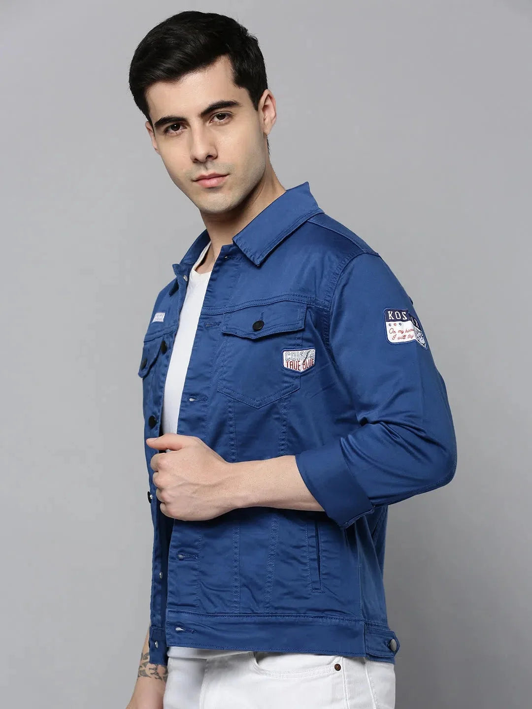 Blue Solid Mens Shirt - Casual Cotton Shirt Collection