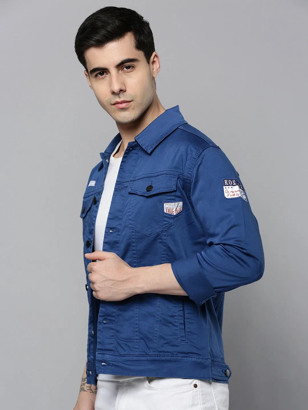 Blue Solid Mens Shirt - Casual Cotton Shirt Collection