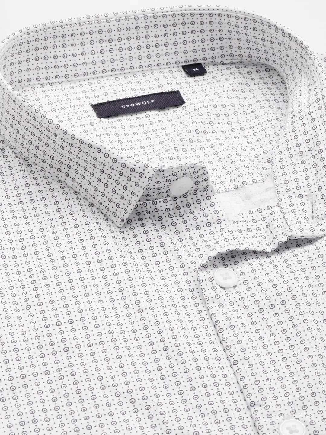 Trending White Printed Mens Shirt - Casual Cotton Shirt | DesiQlo