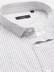 Men White Printed Casual Shirt-TKTPRINT-106-White