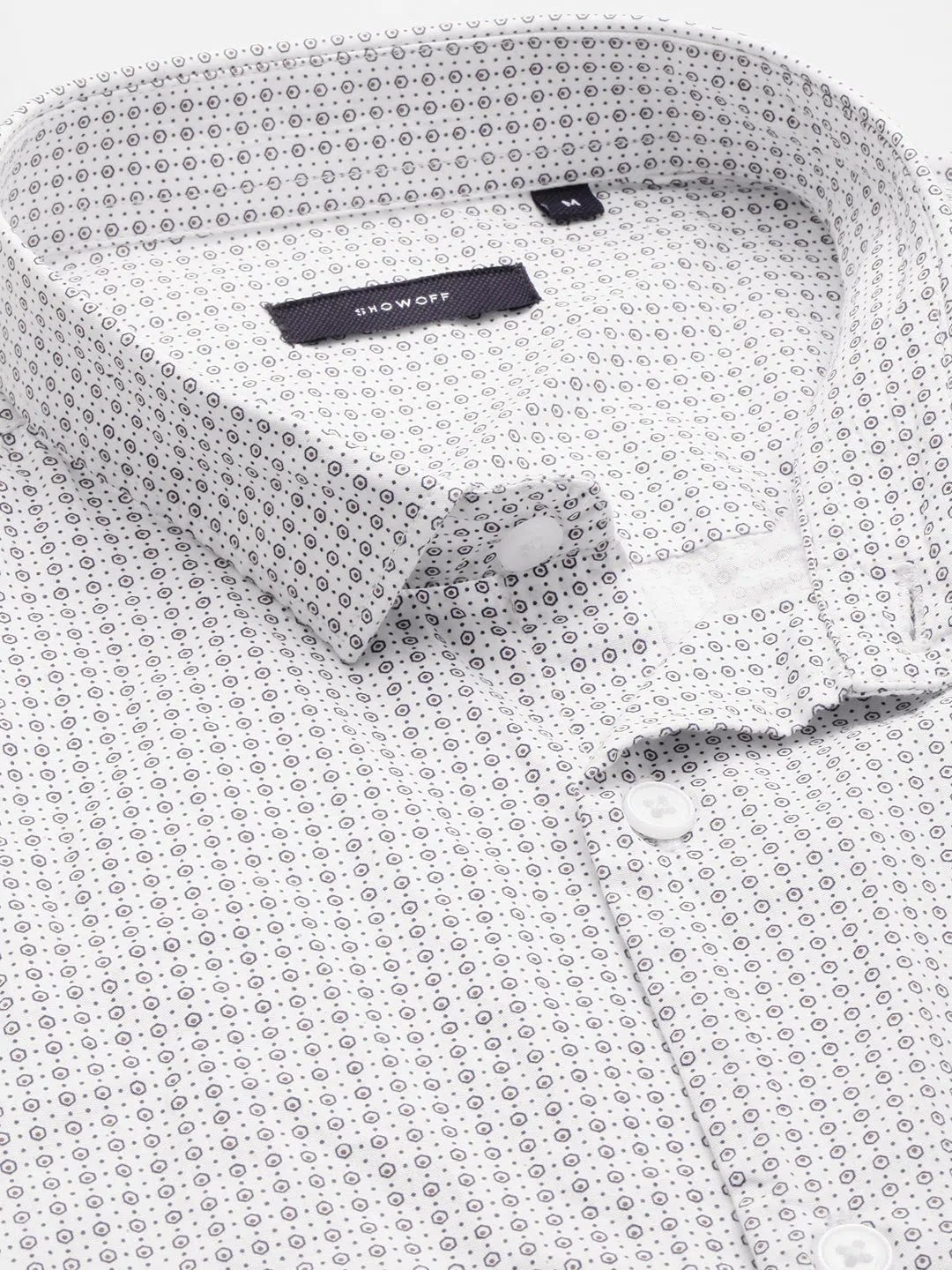 Trending White Printed Mens Shirt - Casual Cotton Shirt | DesiQlo