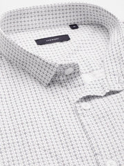 Men White Printed Casual Shirt-TKTPRINT-106-White