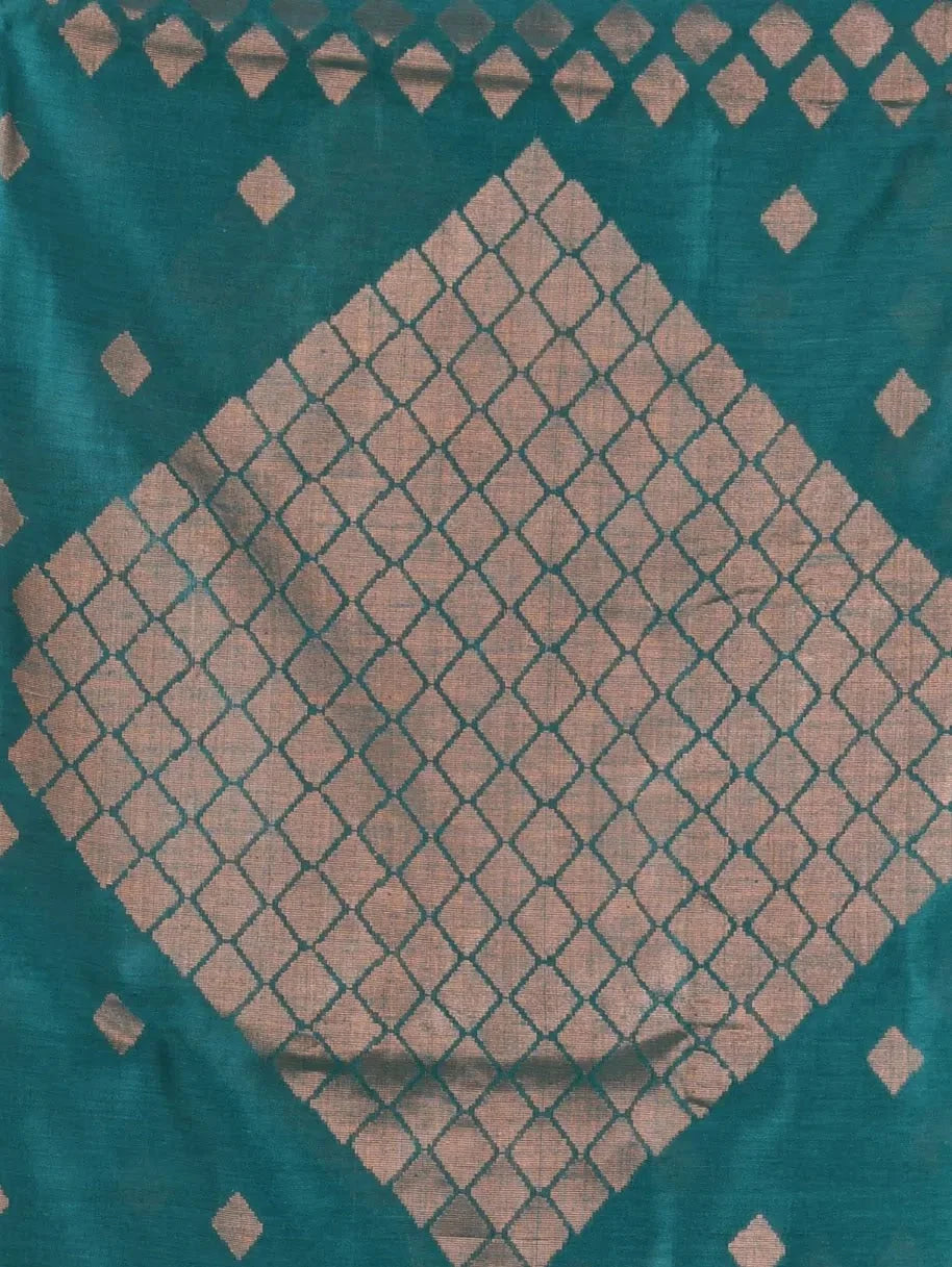 Navy Blue Cotton Saree | Indian Sari & Geometric Design