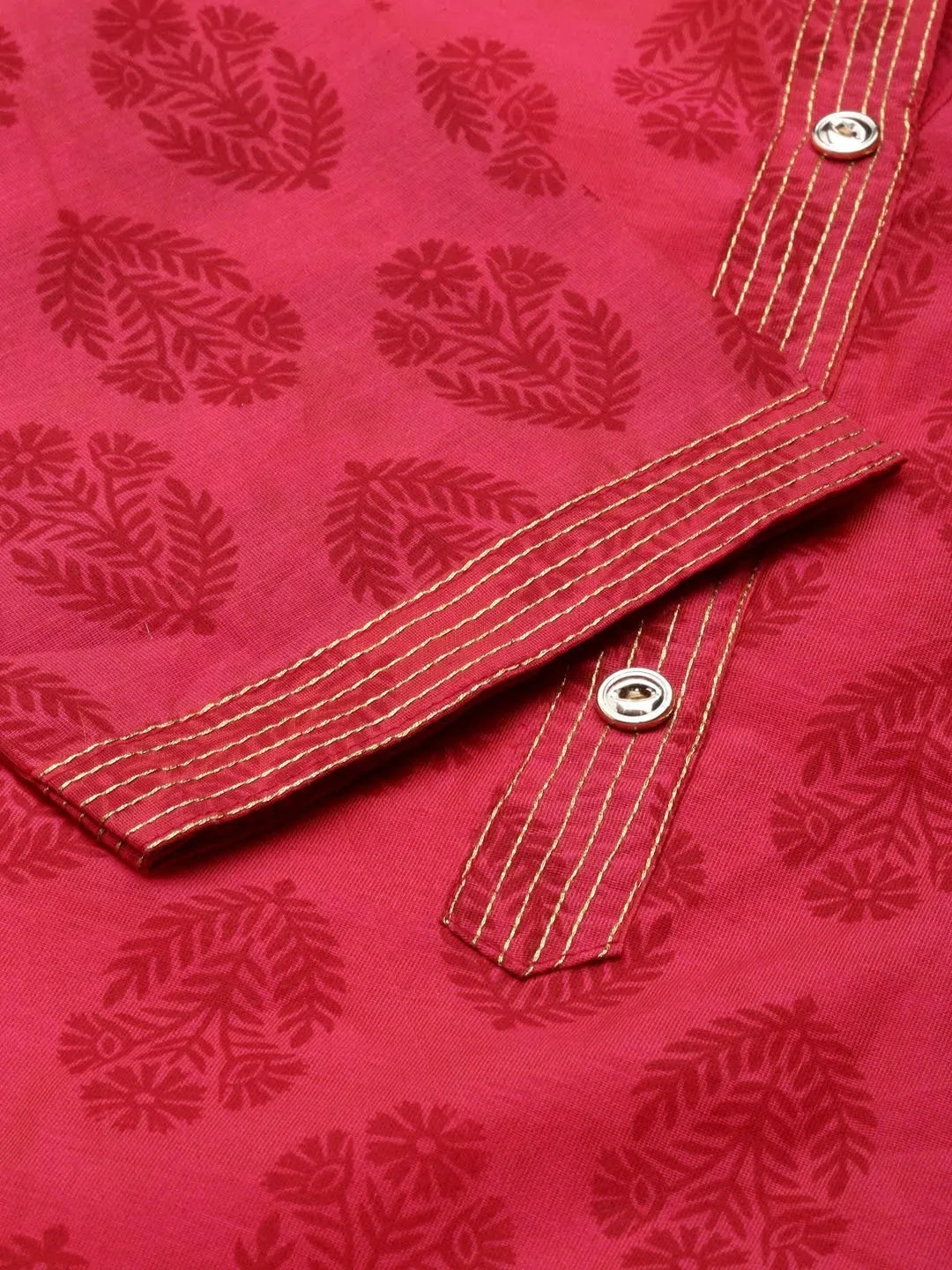 Pink Printed Indian Kurta for Women | Cotton A-Line Kurtis