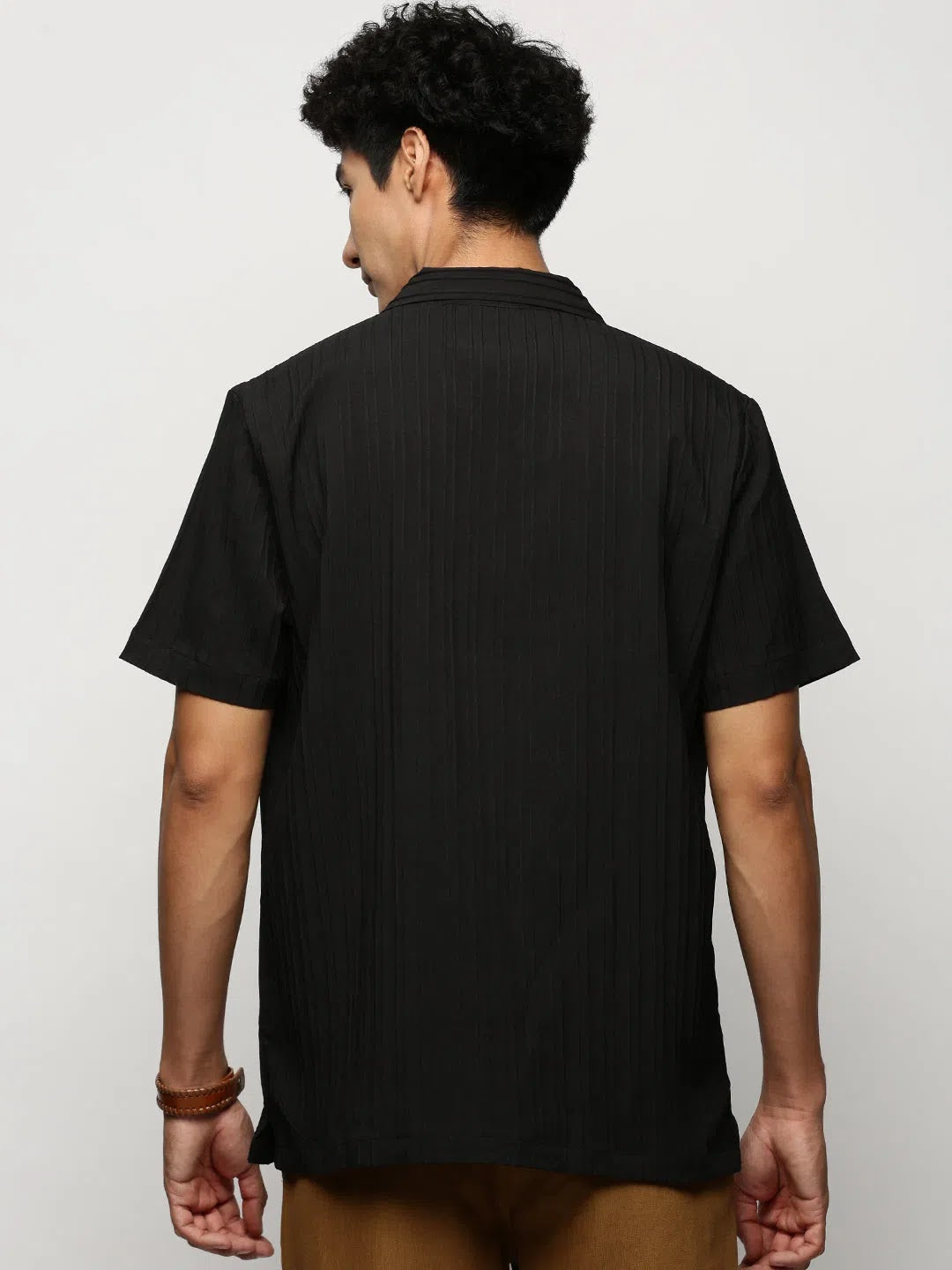 Men's Black Striped Shirt - Designer Cotton Shirt | DesiQlo