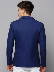 Men Blue Solid Blazer-AR-029-Blue