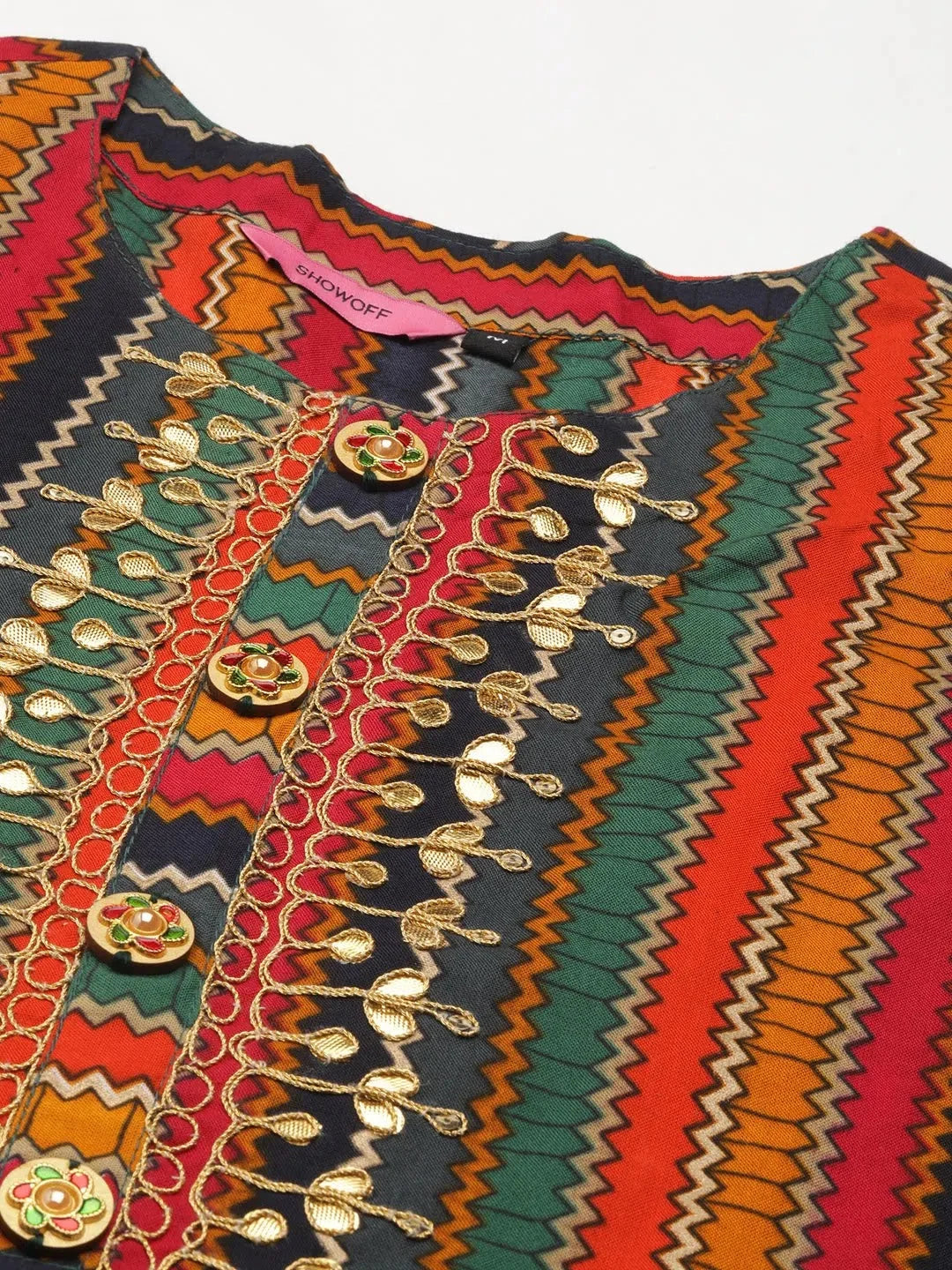 Women's Multi Striped Cotton Kurta Set | Indian Kurta Sets