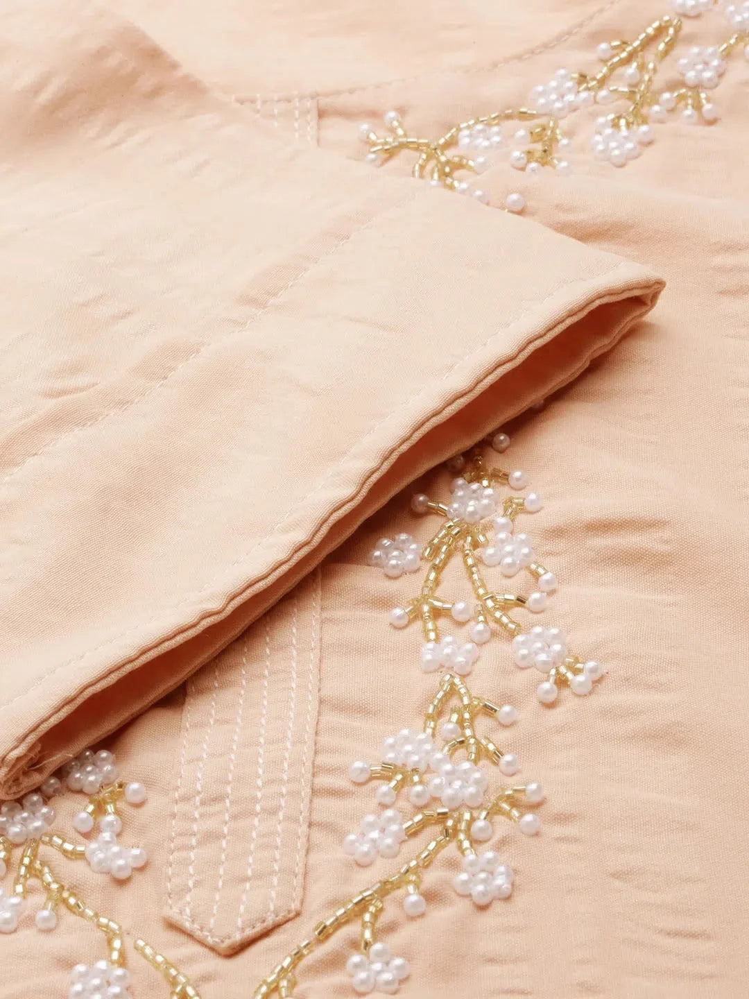 Peach Printed Kurta | Women's Indian Kurtas by DesiQlo