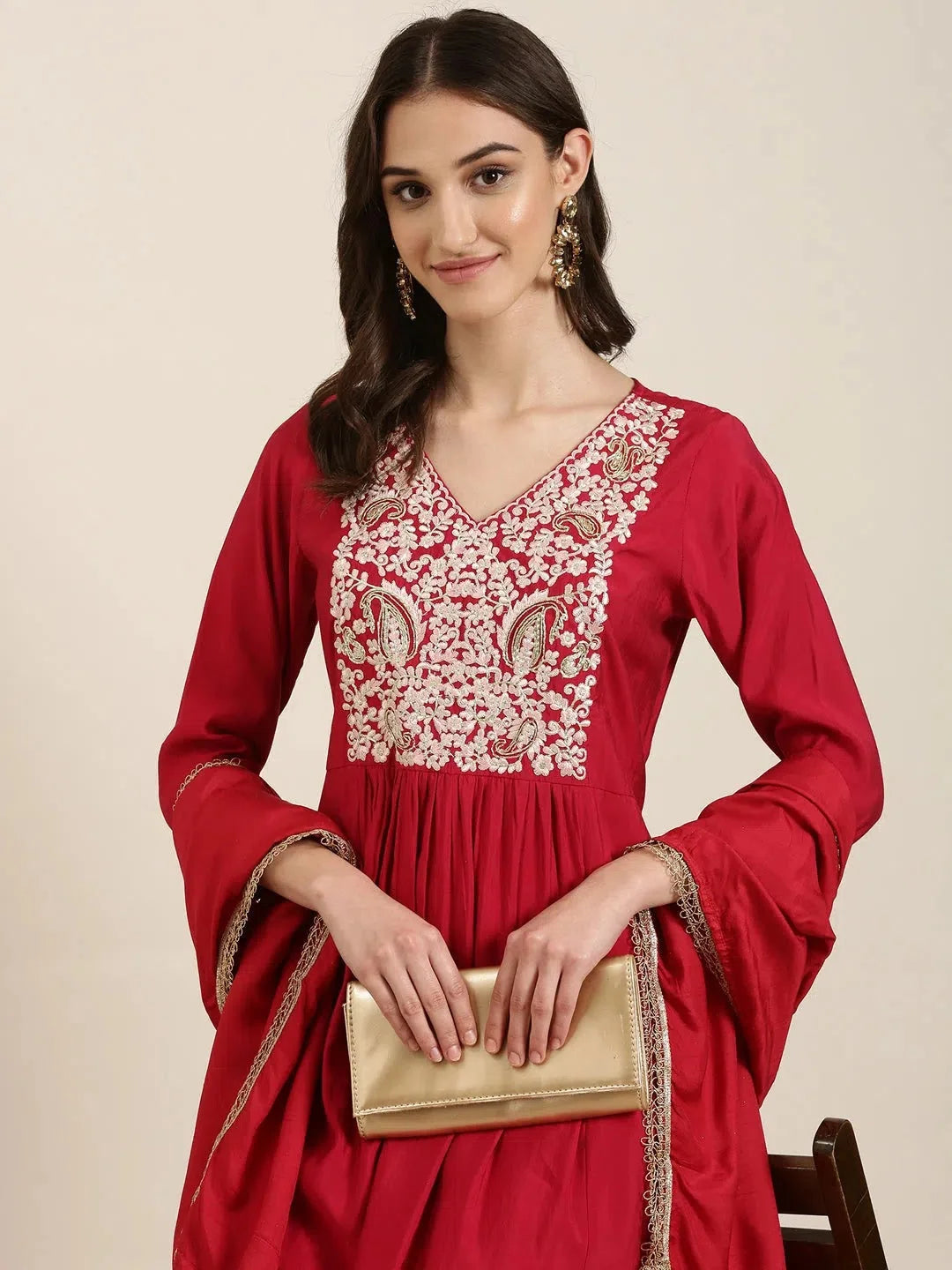 Fuchsia Solid Kurta Set | Modern Women's Indian Kurta Sets