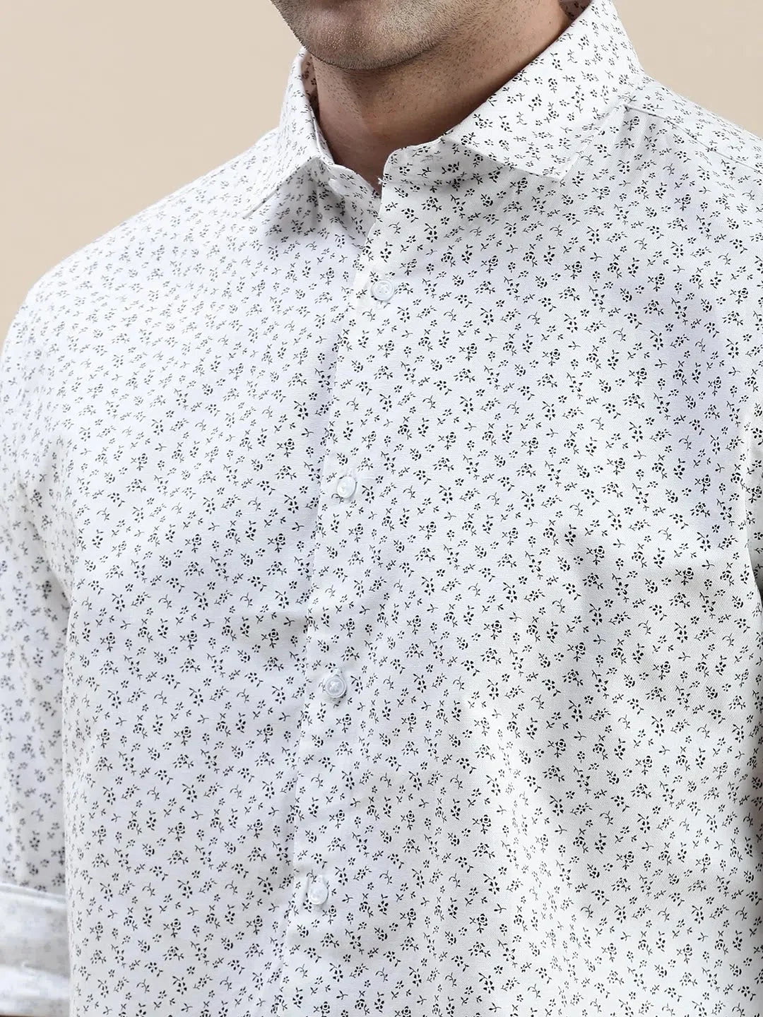 White Checked Mens Shirt | Casual Cotton Shirt - DesiQlo