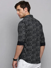 Men Black Printed Casual Shirt-BENSEEPRINT-1997-Black