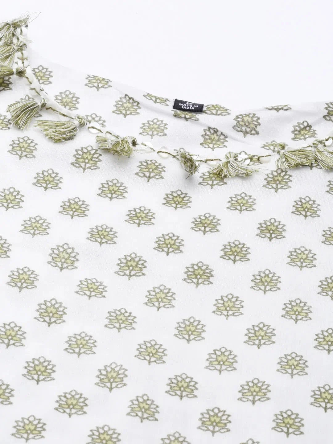 White Printed A-Line Kurta | Casual Indian Kurtis for Ladies