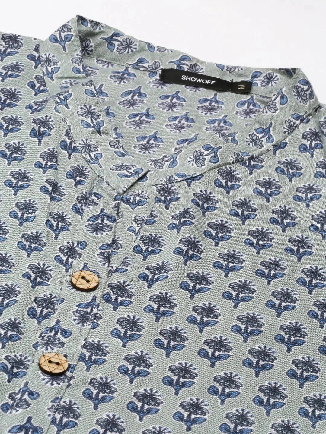 Sea Green Viscose Indian Kurta for Women | Printed Kurtas