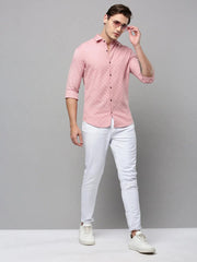 Men Pink Printed Casual Shirt-DIXIFPRINT-4802-Pink