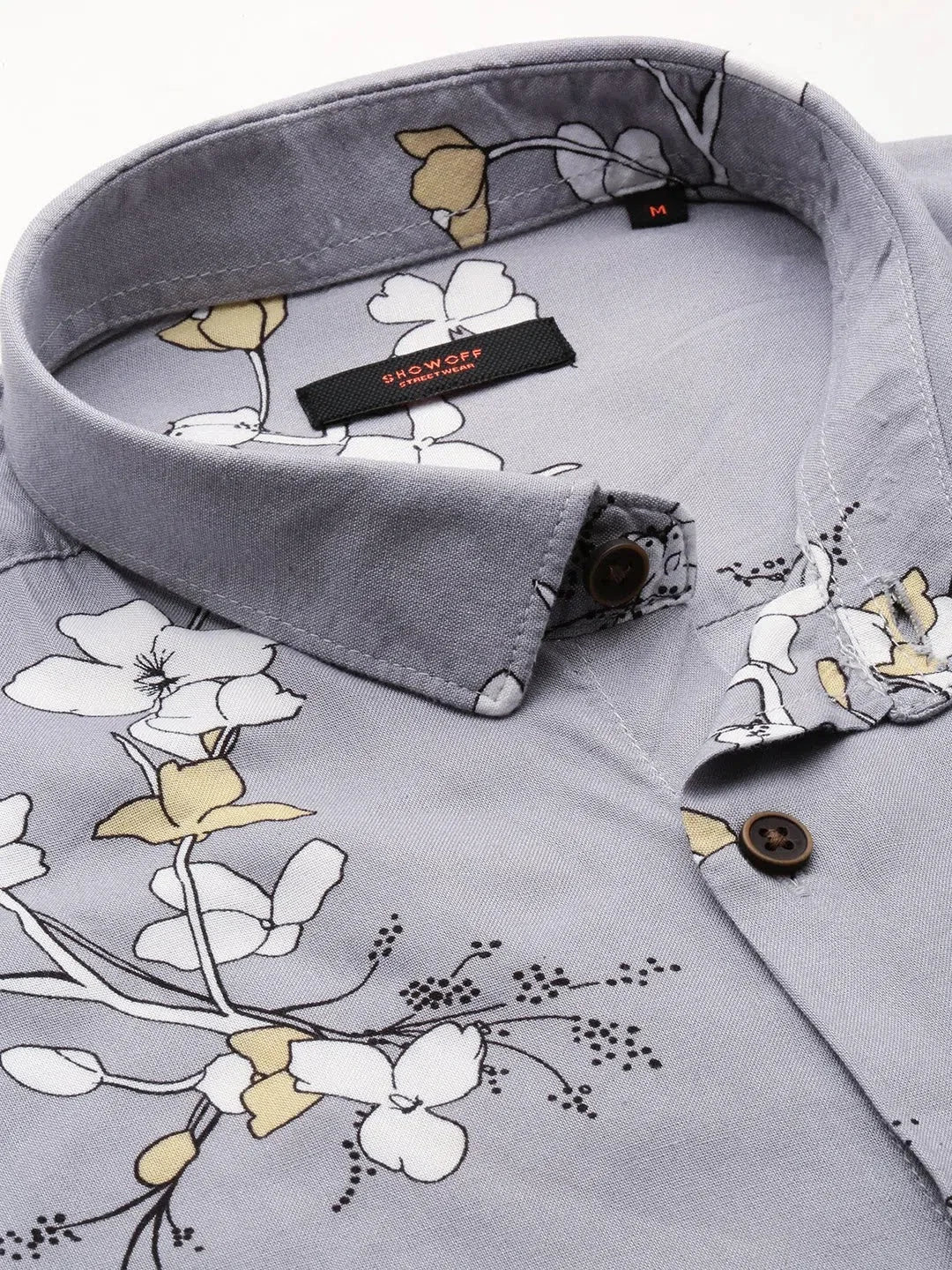 Grey Printed Mens Shirt - Casual Style | DesiQlo Fashion
