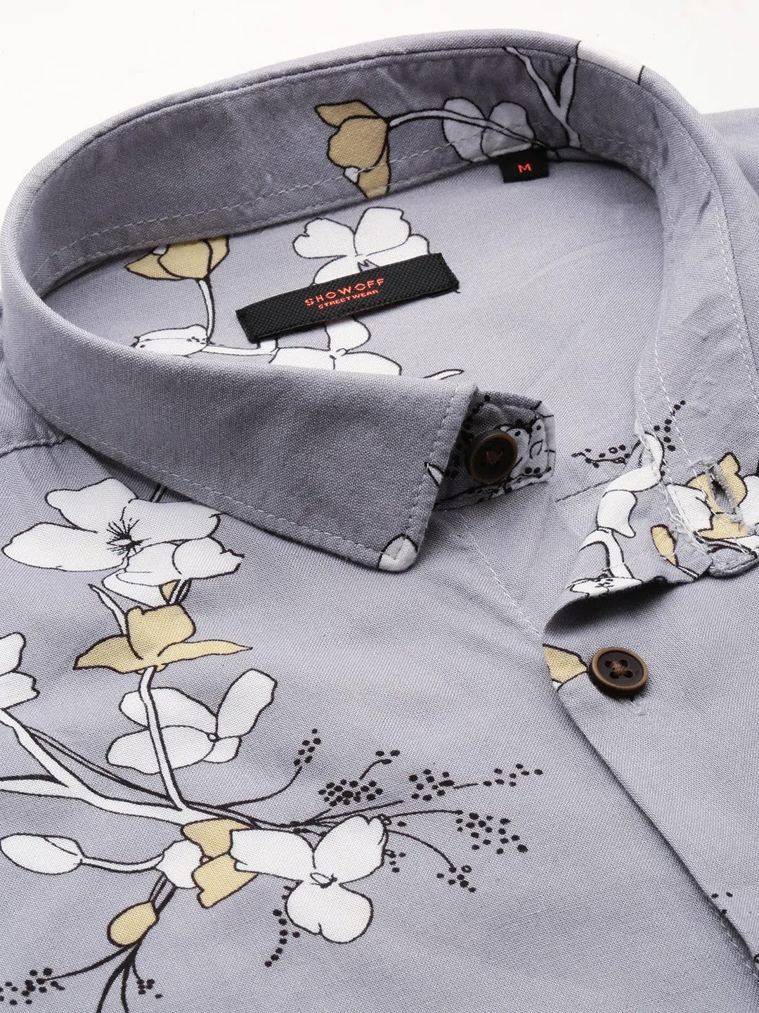 Grey Printed Mens Shirt - Casual Style | DesiQlo Fashion