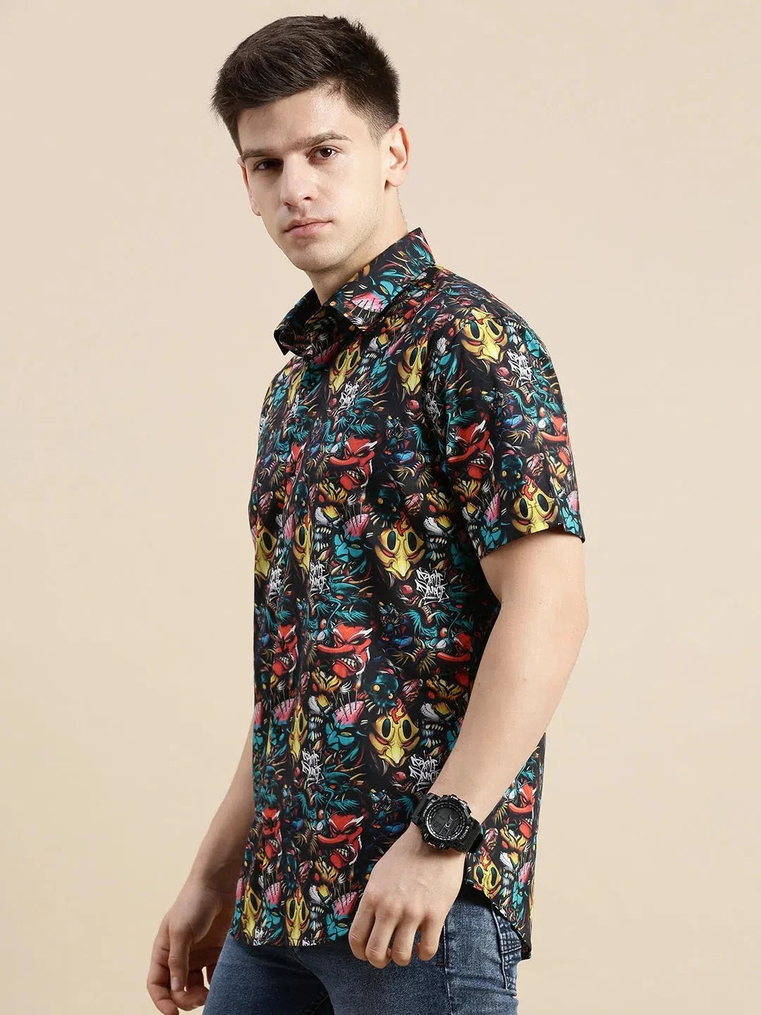Multi Graphics Mens Shirt | Printed Shirt by DesiQlo