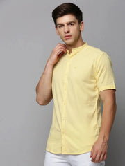 Men Yellow Solid Casual Shirt-SUCKERSHIRT-753-Yellow