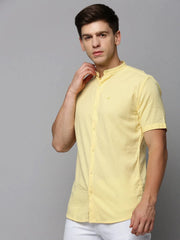 Men Yellow Solid Casual Shirt-SUCKERSHIRT-753-Yellow