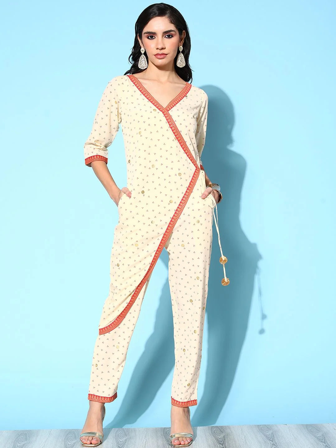 Off-White Printed Jumpsuit | Casual Jumpsuits For Women
