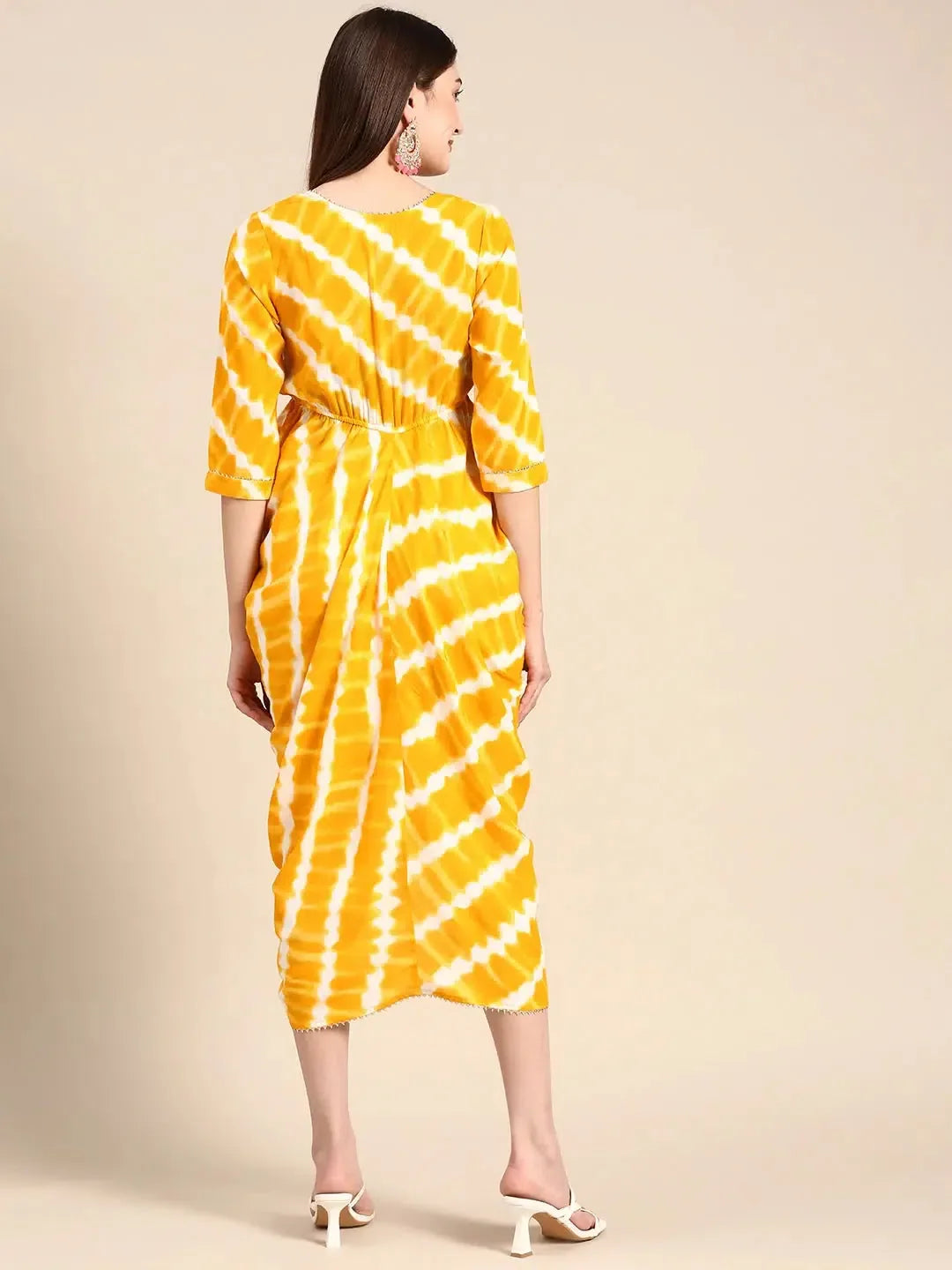 Yellow Midi Dress: Comfortable Women's Western Clothing