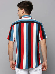 Men Multi Colourblock Casual Shirt-AARYASTRIPE-4826-Multi