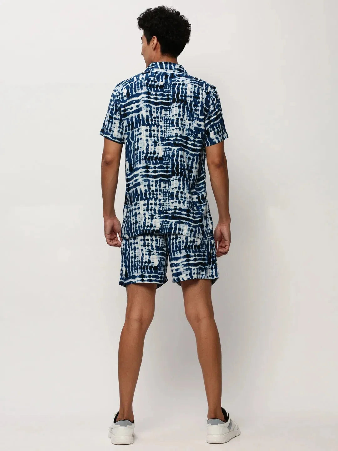 Men's Blue TieNDye Casual Co ord Sets | Showoff Fashion