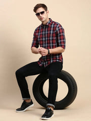 Men Multi Checked Casual Shirt-BLAZOCHECKS-4667-Multi