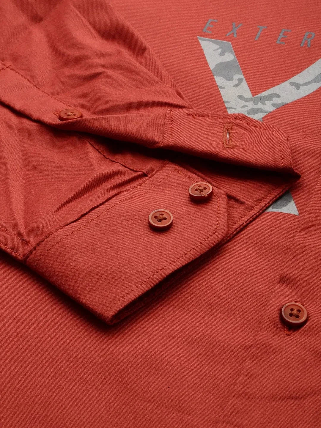 Trending Rust Printed Mens Shirt - Cotton Casual Shirt | DesiQlo