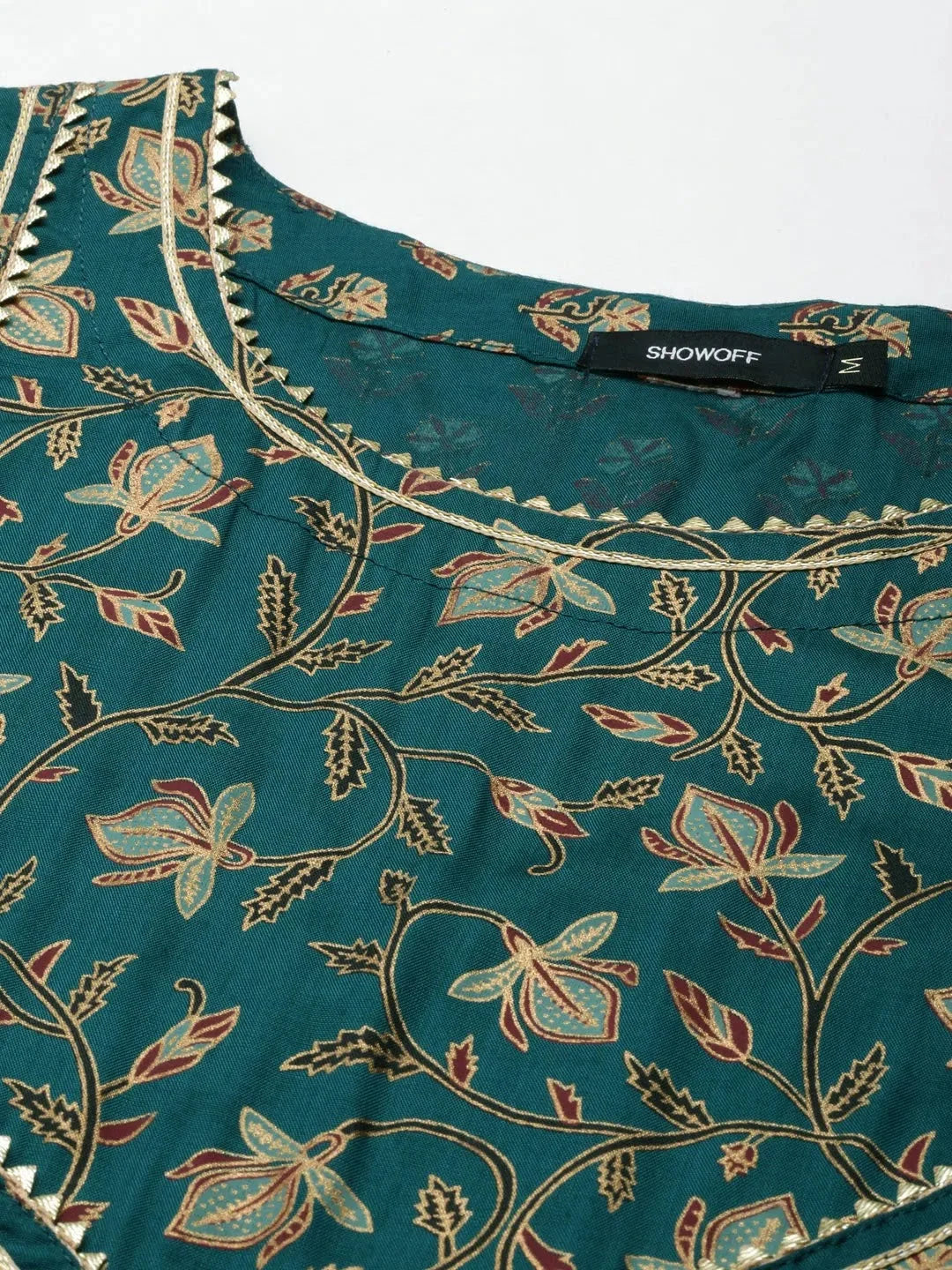 Green Printed Anarkali Kurti - DesiQlo Anarkali Kurtis for Women