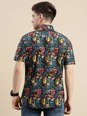 Men Multi Graphics Casual Shirt-GALLERLA-1736-Multi