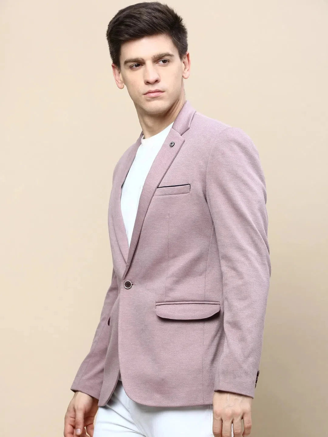 Mauve Cotton Modi Jacket | Men's Nehru Jackets Online