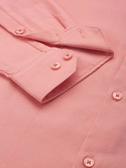 Men Peach Solid Casual Shirt-SHOPPEIMPORT-5223-Peach