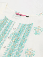 Women's Cream Floral Kurta SetKC-794-Cream