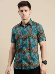 Men Multi Graphics Casual Shirt-GALLERLA-1733-Multi